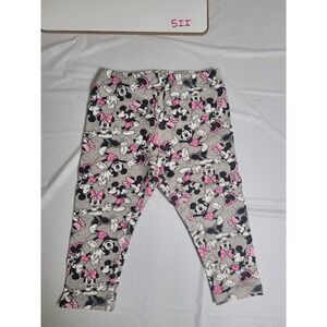 Girls Disney jr.,  Mickey &‎ Minnie leggings, size 2T, Gray, Pink, & Black.